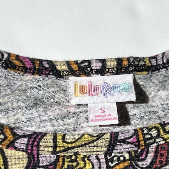 LuLaRoe Carly Dress Women Small Multicolor Paisley Floral Psychedelic Pattern - Picture 7 of 8